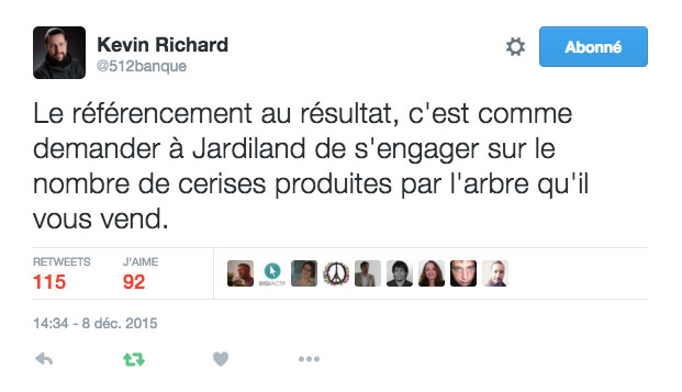 référencement au résultat